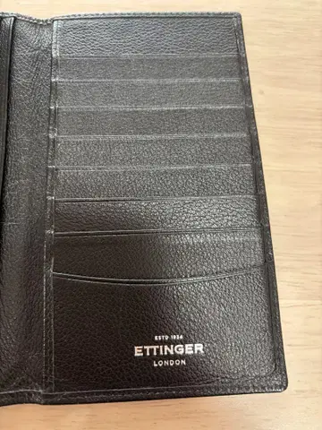ETTINGER 장지갑 블랙 가죽