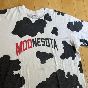 90s USA제 패러디 소 패턴 미네소타 개성적인 올 패턴 티셔츠