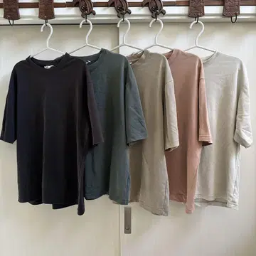 UNIQLO 에어리즘 코튼 T XL 5벌 세트