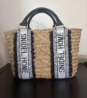 SNIDEL HOME 로고 테이프 바스켓백 리본