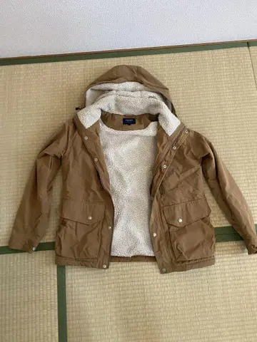 플리스 안감 브라운 마운틴 후드티