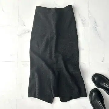 저널 스탠다드 랙스 다크 그레이 울 타이트 스커트