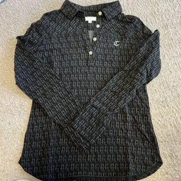 로고 캐주얼 셔츠 블랙