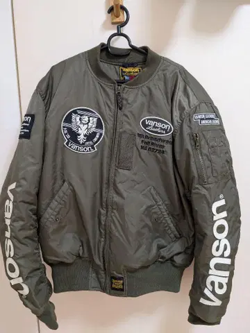 Vanson MA-1 플라이트 자켓 2XL 올리브 그린