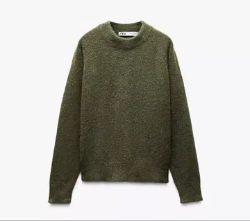 ZARA 플레인 니트 스웨터 카키 S
