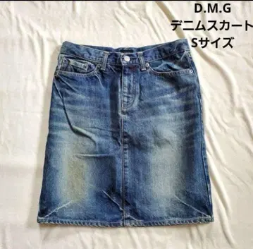 D.M.G 빈티지 가공 타이트 스커트 데님 스커트 데님 스커트