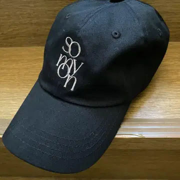 소미온 somyon 중첩 로고 캡 신유미 블랙