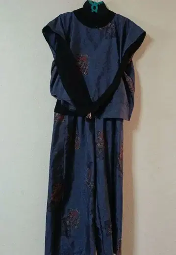 오시마 명주 기모노 리메이크 # 와이드 팬츠와 블라우스 셋업