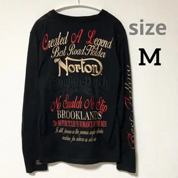 새상품급 노턴 Norton Motorcycles 자수 긴팔 티셔츠 M
