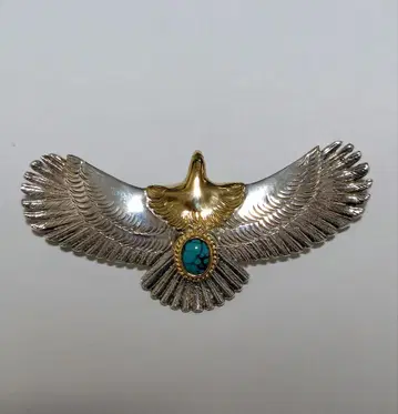 퍼스트 애로우즈 머리 금 이글 금줄 터콰이즈