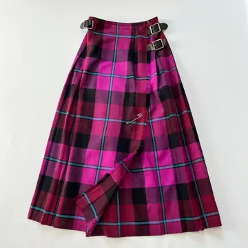 O'NEIL OF DUBLIN 랩 플리츠 맥시 스커트 핀 보라색