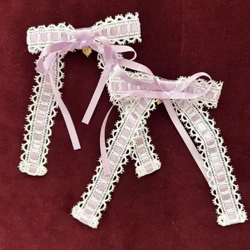 BABY Fallin' Ribbon 리본 클립 라벤더