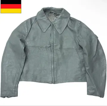 독일군 서브마린 가죽 자켓 그레이 숏 기장 빅 사이즈