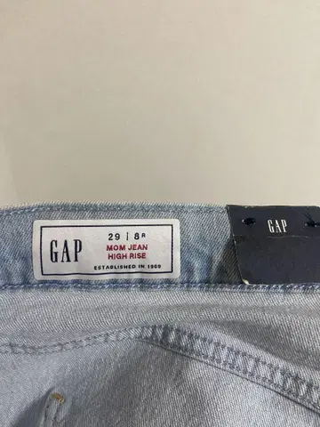 GAP MOM JEAN HIGH RISE 29/8 라이트 블루
