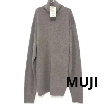 새상품 무인양품 MUJI 울 100 터틀넥 스웨터 니트