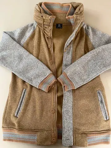 BEAMS HEART 후드 부착 자켓 베이지 그레이