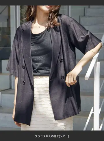 린넨 라이크 자켓 테일러드 자켓 블랙 계열 기타 2