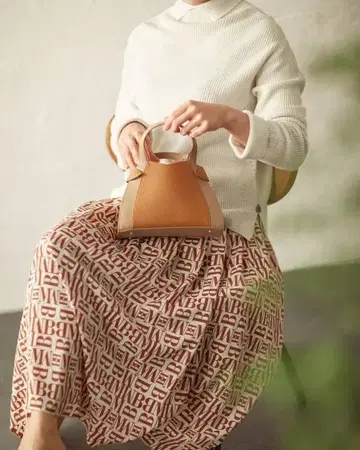 새상품 51,700엔 MORABITO BLANC/로고 스커트 손세탁 가능