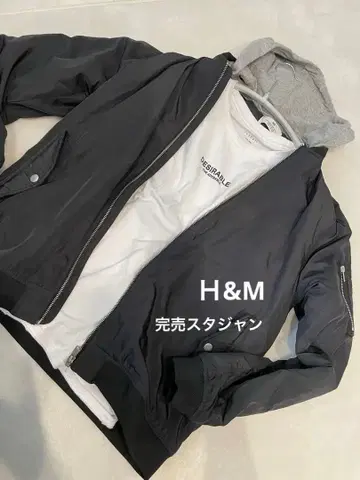 선착순 H&M 바시티 자켓 블루종 점퍼 후드 부착 ZARA