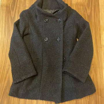 리엔다 블랙 더블 브레스트 코트 S