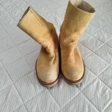 웨스턴 부츠 베이지 스웨이드