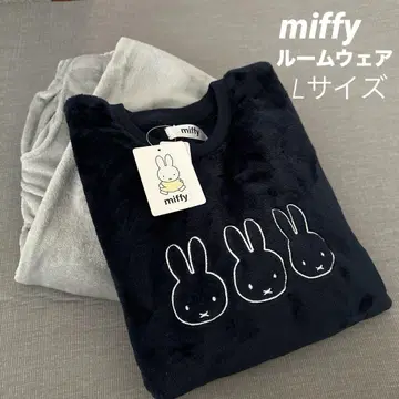 새상품 miffy 미피 포근포근 복슬복슬 룸웨어 상하의 네이비