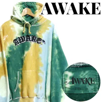 AWAKE 아웨이크 빅 로고 자수 타이다이 풀오버 후드티 M 사이즈