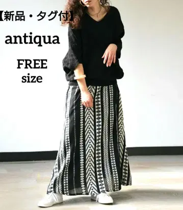 새상품 미사용 택 포함 antiqua 인도 면 에스닉 스커트 안티카