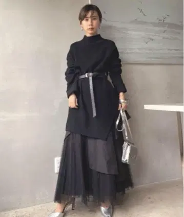 아메리 오버 랩핑 스커트