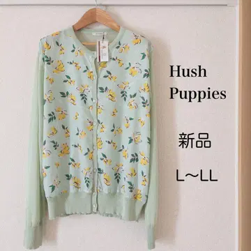 [택 포함 새상품] Hush Puppies 꽃무늬 그린 가디건 LL