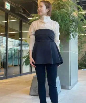 [새상품급] 루필 하이 스트레치 던볼 뷔스티에 화이트