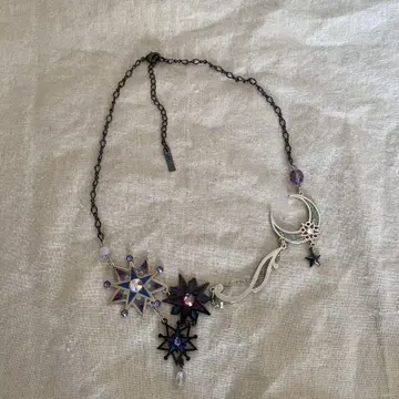 ANNA SUI 별과 달 모티브 목걸이 미사용