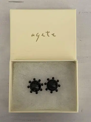 agete 아가트 오닉스 귀걸이