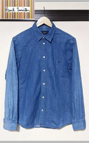 [ Paul Smith ] 데님 셔츠/긴팔/빈티지/자수/로고/구제 의류
