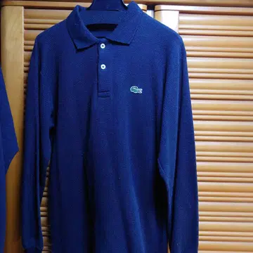 LACOSTE 블랙 피케 셔츠 L