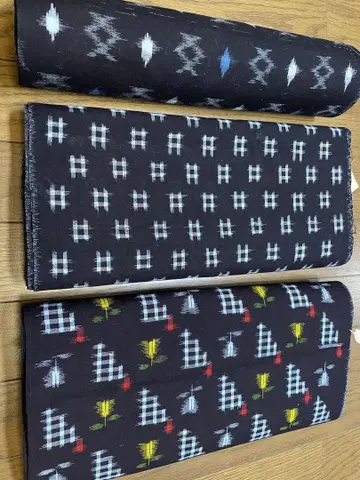 구루메가스리 옷감 3점 목화