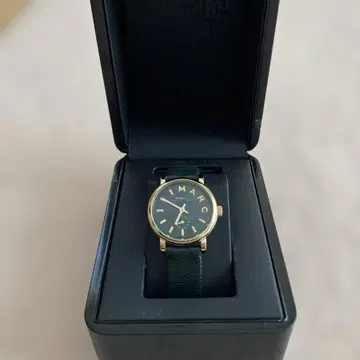MARC BY MARCJACOBS 아날로그 손목시계 그린 가죽