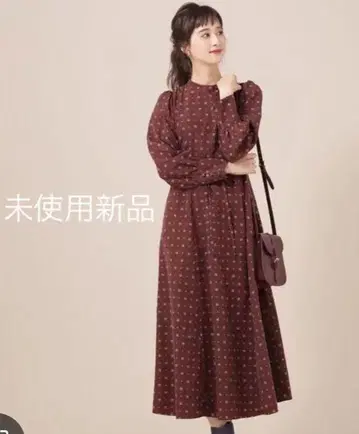 [새상품] 나노 유니버스 긴팔 원피스 보르도 M 사이즈