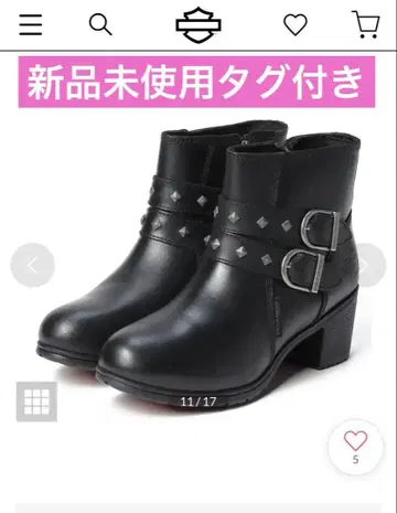 [미사용 새상품] 할리데이비슨 아브니 여성용 24cm 부츠 블랙