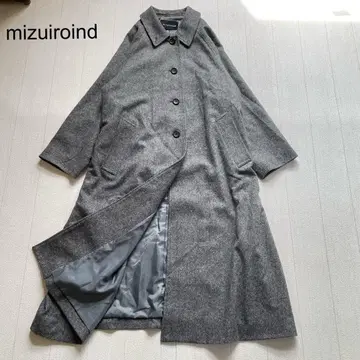 mizuiroind 울 혼방 스텐카라 코트 그레이 F