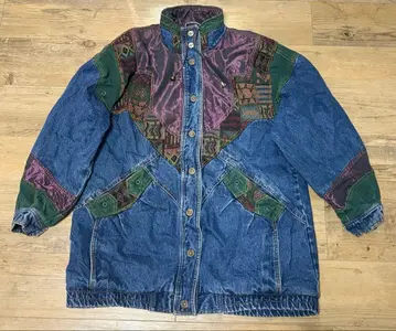 vintage 구제 의류 데님 자켓 디자인 자켓 절개 개성있는