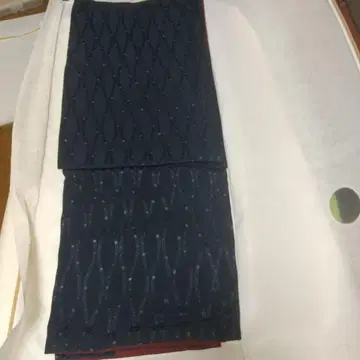 네이비 타테와쿠 무늬 코몬 기모노
