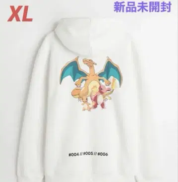 H&M 포켓몬 리자몽 후드티 남성용 XL