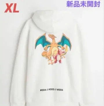 H&M 포켓몬 리자몽 후드티 남성용 XL