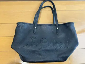 S.BULGARI/콜레치오네/토트백/가죽/블랙