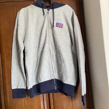 XLARGE 집업 후드티 그레이/네이비