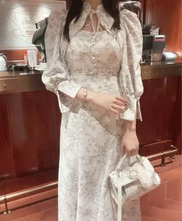 snidel Sustainable 데콜테 오픈 바리에 원피스 0 사이즈