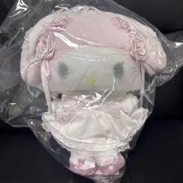 산리오 화이트 프릴 디자인 마이멜로디 봉제 인형 미개봉 새상품