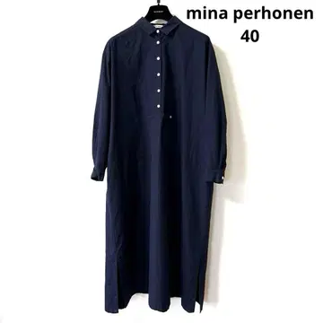 mina perhonen 미나 페르호넨 네이비 긴팔 셔츠 원피스