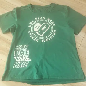 UME 그래픽 프린트 반팔 티셔츠 남녀 공용 M 사이즈